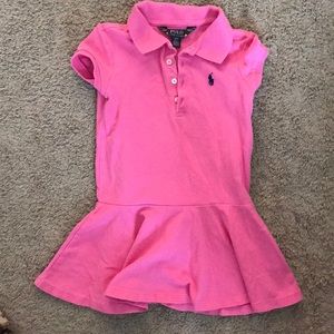 GIRLS POLO PINK DRESS